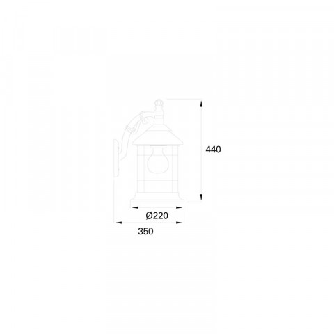Applique de jardin siros 1 ampoule