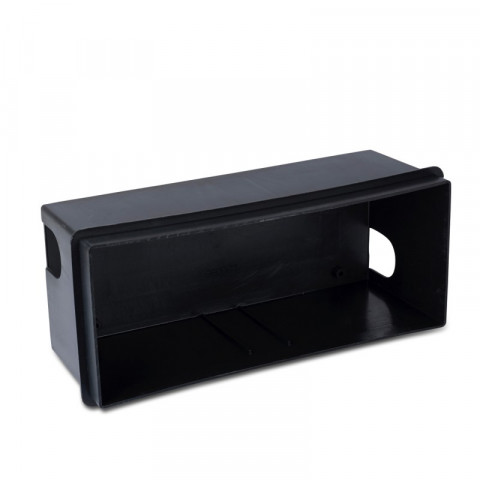 Applique encastrable e27 hercules, aluminium et verre, noir