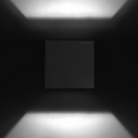 Applique hid afrodita, aluminium et verre, gris urbain