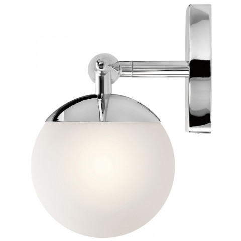 Applique jasper, chrome poli, verre opale, 4 led