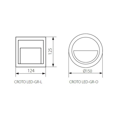 Applique led extérieur - 1 watt - IP65 - Forme - Carré
