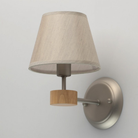 Applique murale argentée megapolis 1 ampoule 20 cm