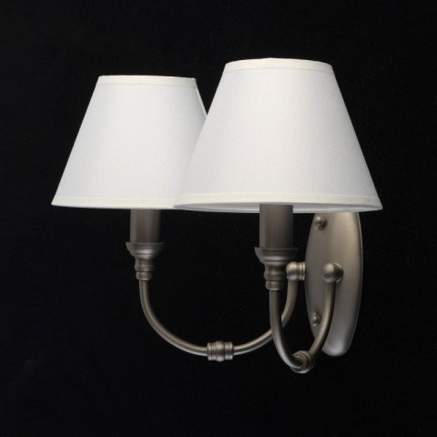 Applique murale argentée neoclassic 2 ampoules 25 cm