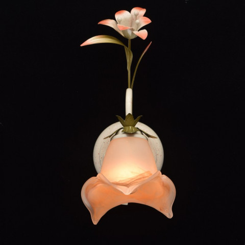 Applique murale beige flora 1 ampoule 26 cm