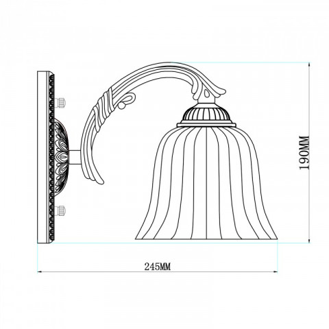 Applique murale blanche classic 1 ampoule 35 cm