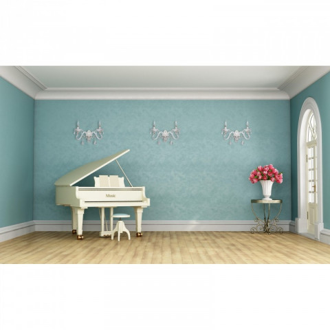 Applique murale blanche classic 2 ampoules 20 cm