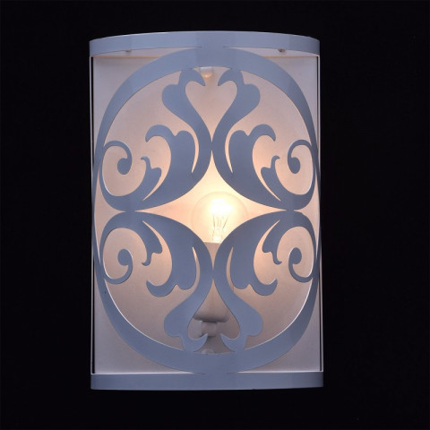 Applique murale blanche country 1 ampoule 9 cm