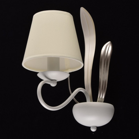 Applique murale blanche flora 1 ampoule 24 cm
