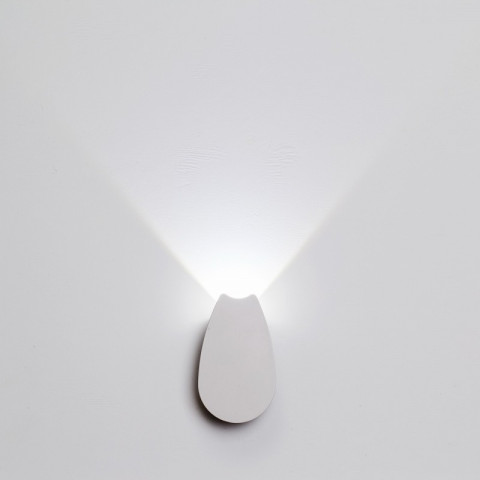 Applique murale blanche megapolis 1 ampoule 4 cm
