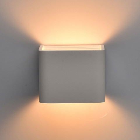 Applique murale blanche techno 1 ampoule 10 cm