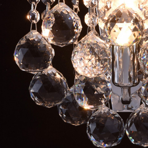 Applique murale chromée crystal 1 ampoule 15 cm