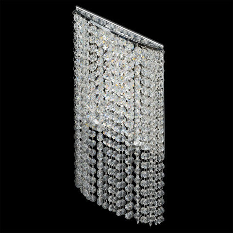 Applique murale chromée crystal 5 ampoules 13 cm