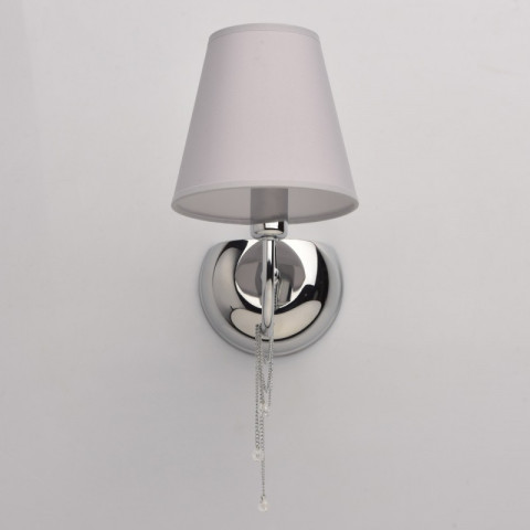 Applique murale chromée elegance 1 ampoule 27 cm