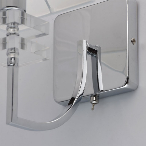 Applique murale chromée megapolis 1 ampoule 24 cm