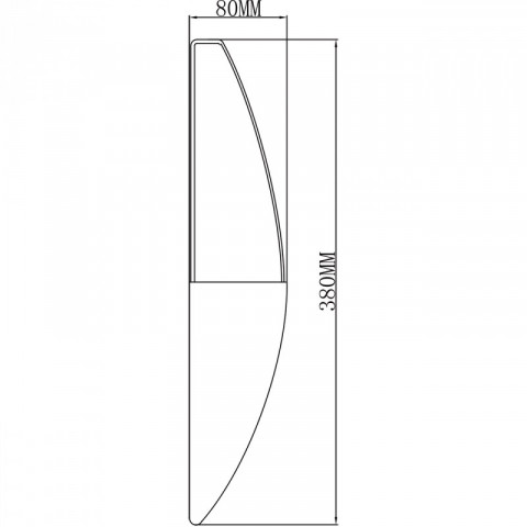 Applique murale chromée techno 1 ampoule 8 cm