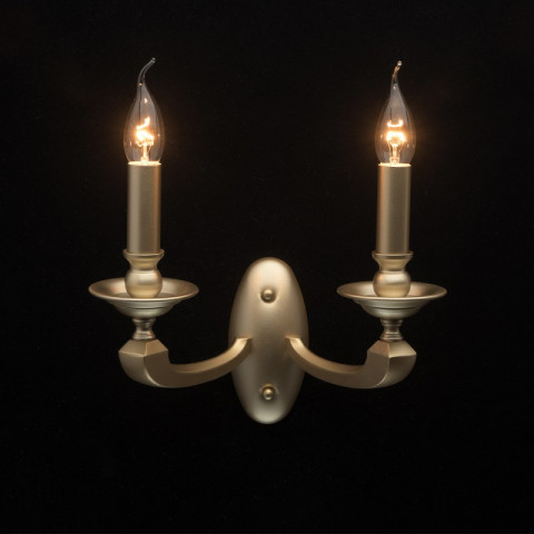 Applique murale dorée neoclassic 2 ampoules 19 cm
