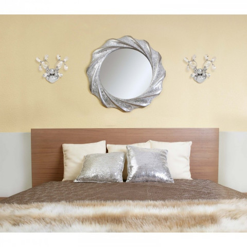 Applique murale grise flora 2 ampoules 31 cm