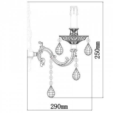Applique murale laiton classic 1 ampoule 26 cm