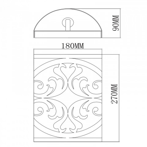 Applique murale marron country 1 ampoule 9 cm