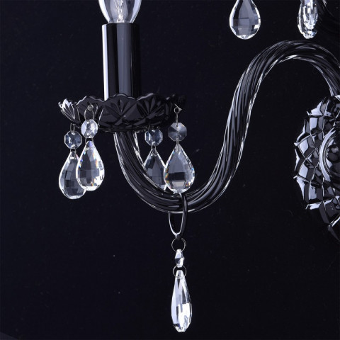 Applique murale noire classic 3 ampoules 22 cm