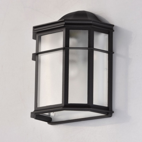 Applique murale noire street 1 ampoule 11 cm
