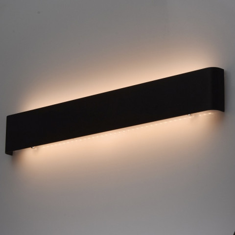 Applique murale noire techno 2 ampoules 3.5 cm