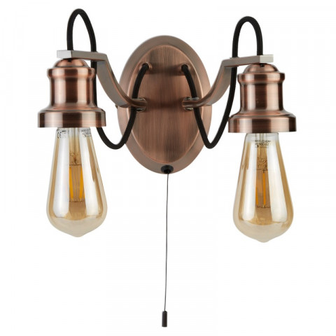 Applique olivia, cuivre, 2 ampoules