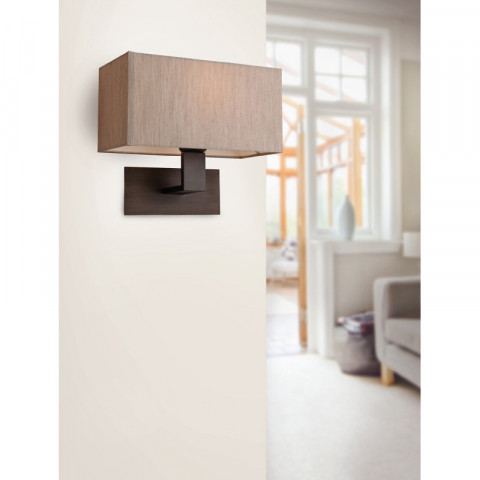 Applique prince, bronze, avec abat-jour perle