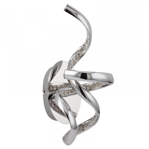 Applique twirls, en chrome et cristal