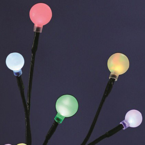 Arbre de noël boules multicolores 48 led