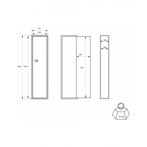 Armoire à fusils BRISSAC fermeture par clé - 13284