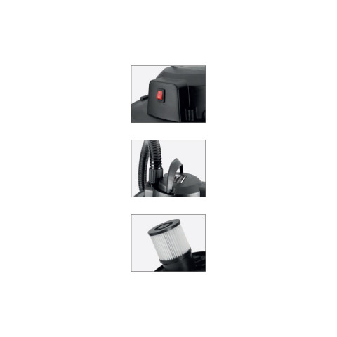 Aspirateur souffleur de cendres 800w - 18l + filtre poêles et barbecues