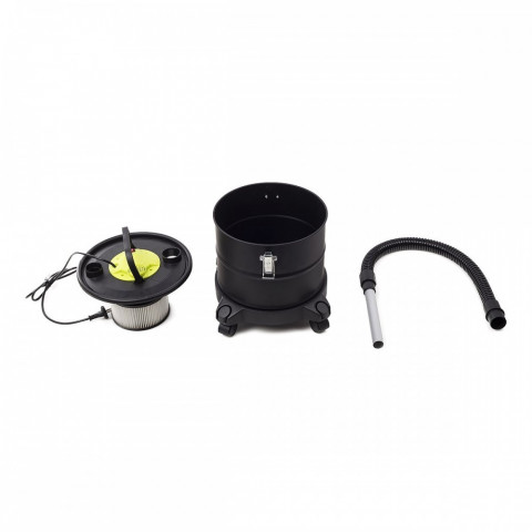 Aspirateur vide cendres cheminée - poêle - Hepa 1200W 20L roulettes