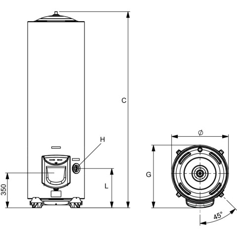 Chauffe-eau électrique ARISTON Sageo - 200 litres monophasé - 3000568