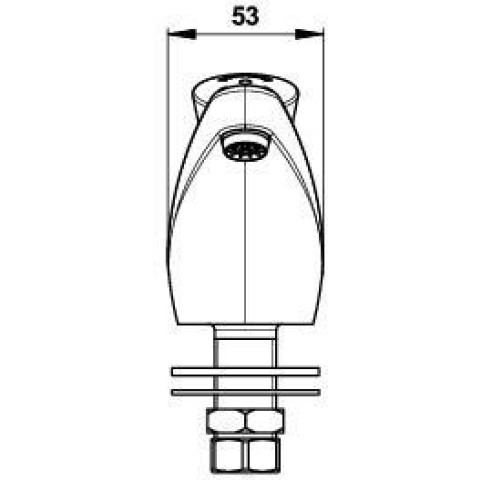 Robinet de lavabo Presto 605 fixation sur plage eau froide - Raccord 15 x 21 - PRESTO - 64602