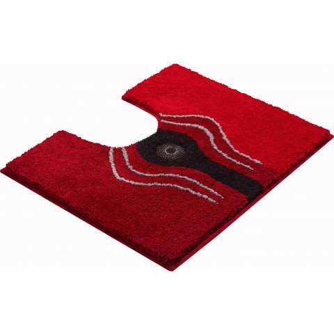 Tapis de salle de bain crystal light rubis contour wc 50 x 60 cm