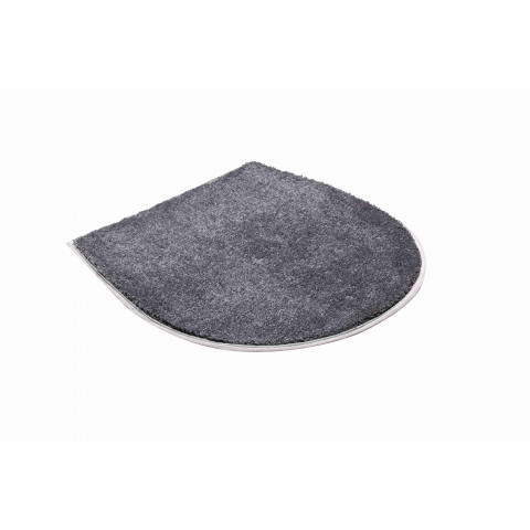Tapis de salle de bain curts gris housse pour abattant wc 47 x 50 cm