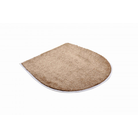 Tapis de salle de bain curts beige housse pour abattant wc 47 x 50 cm