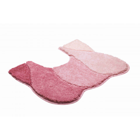Tapis de salle de bain curts rose contour wc 50 x 60 cm