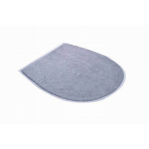 Tapis de salle de bain duna gris housse pour abattant wc 47 x 50 cm