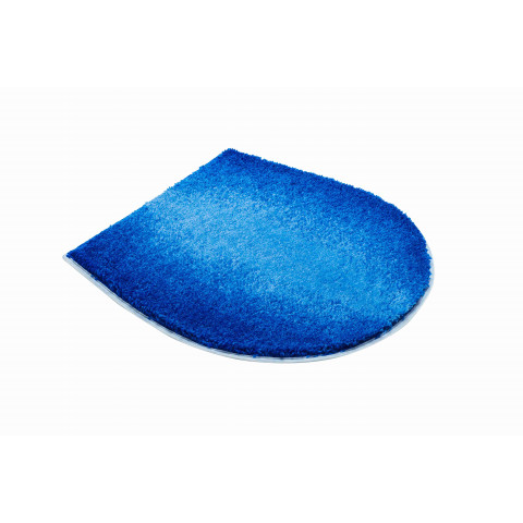 Tapis de salle de bain moon bleu housse pour abattant wc 47 x 50 cm