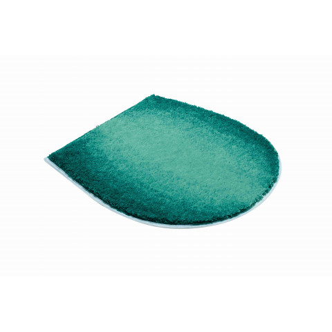 Tapis de salle de bain moon petrole housse pour abattant wc 47 x 50 cm