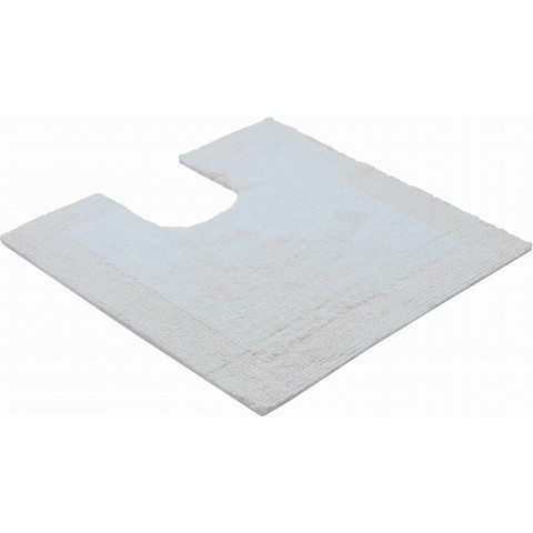 Tapis de salle de bain luxor blanc contour wc 60 x 60 cm