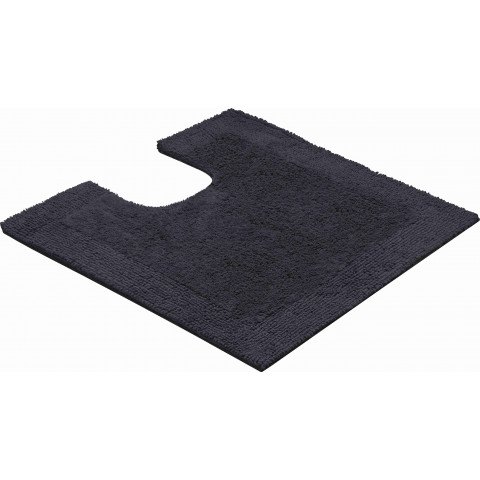Tapis de salle de bain luxor anthracite contour wc 60 x 60 cm