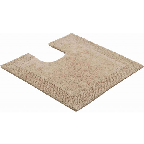 Tapis de salle de bain luxor beige contour wc 60 x 60 cm