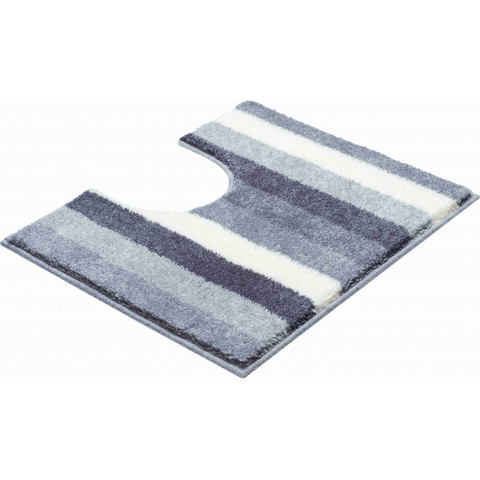 Tapis de salle de bain barcelona gris contour wc 50 x 60 cm