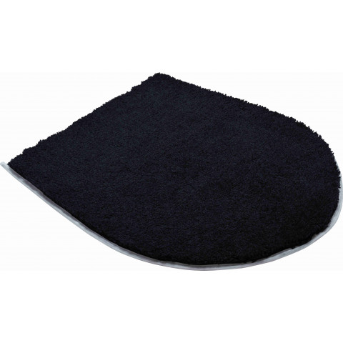 Tapis de salle de bain bona gris housse pour abattant wc 47 x 50 cm