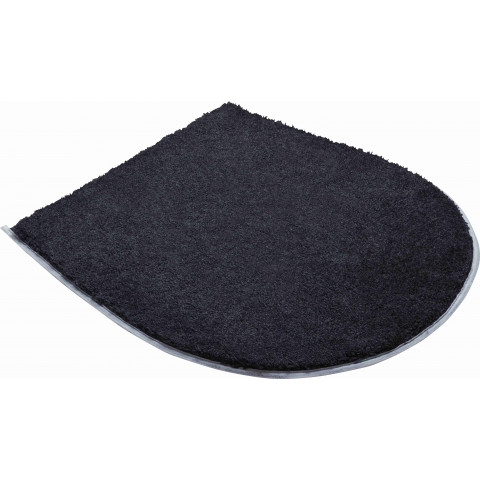 Tapis de salle de bain fantastic anthracite housse pour abattant wc 47 x 50 cm