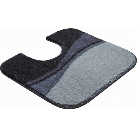 Tapis de salle de bain flash anthracite contour wc 55 x 60 cm