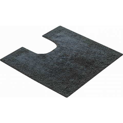 Tapis de salle de bain primo anthracite contour wc 55 x 55 cm